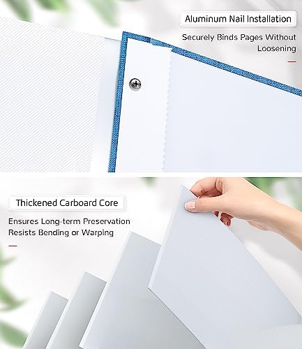Artfeel Photo Album Self Adhesive Scrapbook Album for 3x5 4x6 5x7 8x10 Pictures,120 Pages Linen Cover with Display Window DIY Photo Book,Ideal Gifts for Family Travel Wedding Baby - Image 7