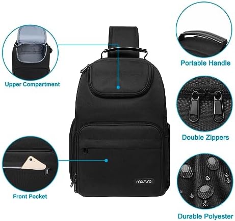 MOSISO Camera Sling Bag, Camera Case Crossbody Photography Bag, Black - Image 4