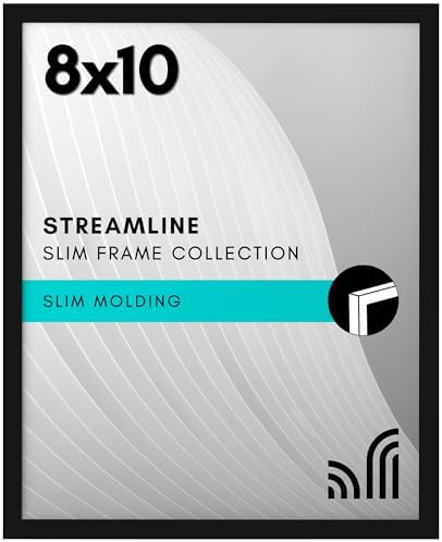 Americanflat 8x10 Picture Frame - Slim Molding - Black by Americanflat