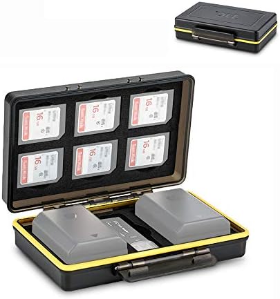 JJC Camera Battery Case Holder for 2 x LP-E17 NP-W126S Batteires & 6 SD by JJC