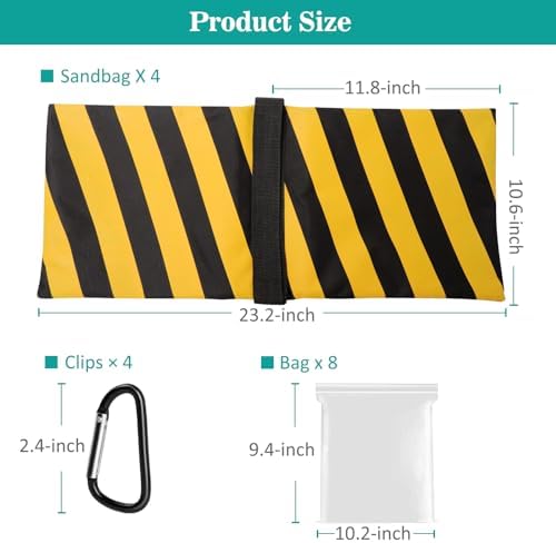 4 Packs Yellow Sandbag Weight Bags for Light Photography Video Equipment - Image 5