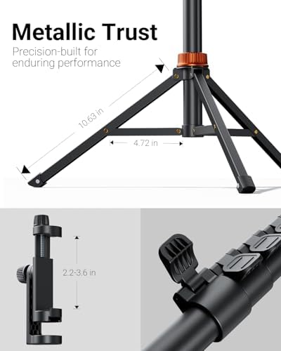 VIMOSE 66" Phone Tripod, Tripod for iPhone with Remote & Phone Stand - Image 2
