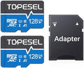 TOPESEL 128GB Micro SD Card 2 Pack microSDXC UHS-I Flash Memory Card by TOPESEL