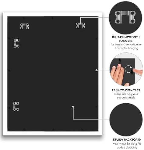 Americanflat 24x30 Poster Frame - Engineered Wood - White - Image 6