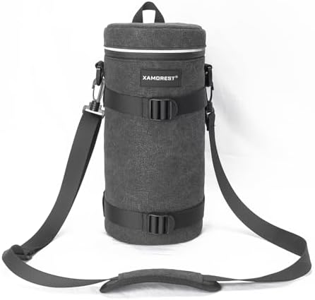 Camera Lens Case Lens Bag Compatible (5.51" x 14.56"(Canvas, Black)) - Image 5