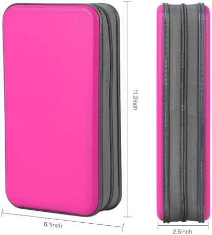 alavisxf xx CD Case, 96 Capacity Hard Plastic Organizer Wallet for Car - Image 4