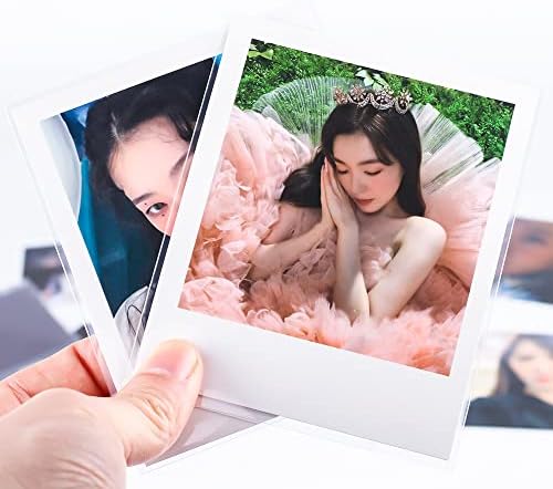 50 Pack Kpop Polaroid Sleeves, Ultra Clear and Ultra Thick Sleeve 200 Microns Protectors Cover, Perfect for Kpop Standard 88x108 mm Square Polaroid, Unsealable (50P - 92x110mm) - Image 2