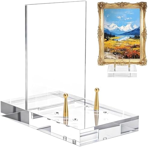 Acrylic Easel Display Stand, Adjustable Gold Peg by Nagpew
