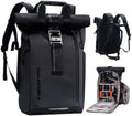Besnfoto Waterproof Camera Backpack Rolltop Laptop Bag for DSLR Mirrorless by Besnfoto