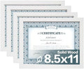 Egofine 8.5x11 Picture Frames Set of 4, Made of Solid Wood Covered by Plexiglass for Document,Diploma, Certificates and Degree, for Table Top Display and Wall Mounting Photo Frame White by Egofine