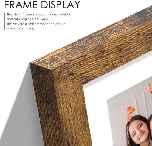 DUENPY 14x30 Collage Frame For 14 4x6 Photos Brown - Image 5