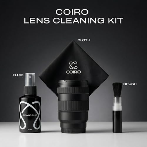 C Coiro Camera Lens Cleaning Kit 3in 1– Lens Cleaner Spray 100ml, Soft Brush & Microfiber Cloth – DSLR, Mirrorless Camera Cleaner Compatible for Canon, Nikon, Sony - Image 2