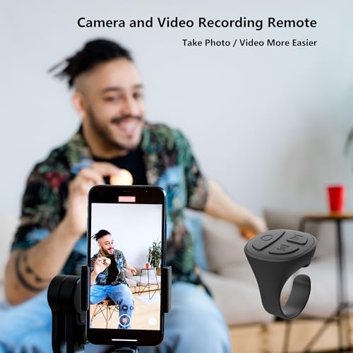 TikTok Scrolling Ring, Bluetooth Camera Remote Control, Scrolling Ring Remote for iPhone TIK Tok Facebook YouTube Instagram Android Phone, Auto Tapper for TikTok Live (Black) - Image 5