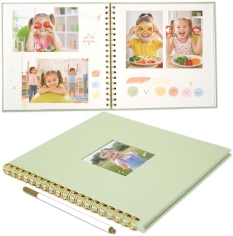 10x10 Spiral Self Adhesive Photo Album 40 Pages Grass Green by Remowith