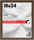 Americanflat 18x24 Poster Frame - Mahogany Engineered Wood with Polished Plexiglass - Wide Picture Frame for Vertical or Horizontal Wall Display - Epic Collection - Mahogany by Americanflat
