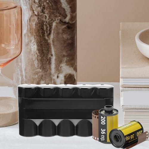 Black 120 Film Storage Case Plastic Holder for 5 Rolls - Image 4