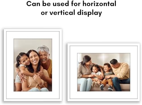 Americanflat 11x14 Picture Frame - Matted to 8x11 - Slim Molding - White - Image 4
