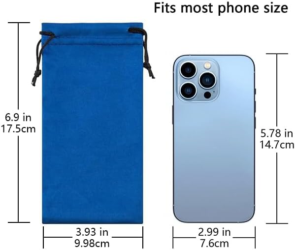 TRIUMPH VISION Glasses Case Soft Eyeglass Case Sunglass Pouch Cloth 3 Pack | Thick Microfiber Pouch Drawstring Pouch Eye Glass Bag Sunglasses Sleeve Storage, Lens Protection Cover,Cleaning Lens Screen - Image 6