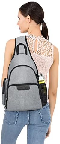 MOSISO Camera Bag Sling Backpack, Full Open Camera Case, Grey - Image 7
