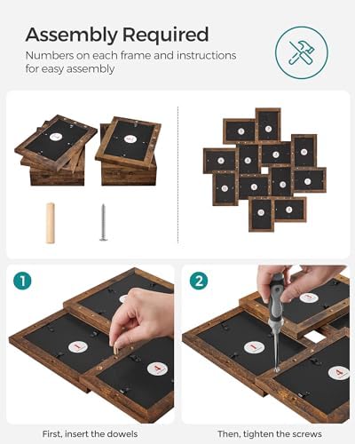SONGMICS 12-Pack 4 x 6 Collage Picture Frames with Glass Front - Image 3