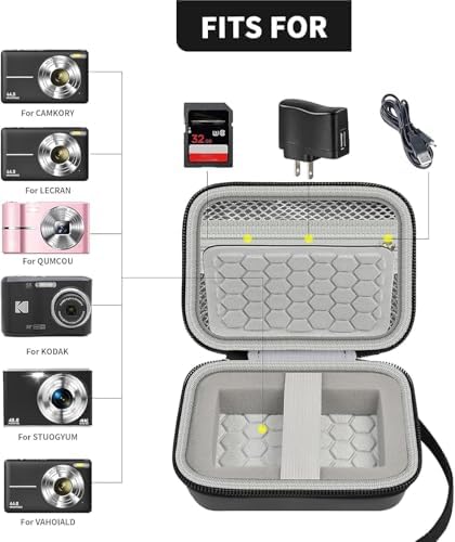 Comecase Digital Camera Case for Kodak PIXPRO FZ55/FZ45/ for CAMKORY, Black - Image 2
