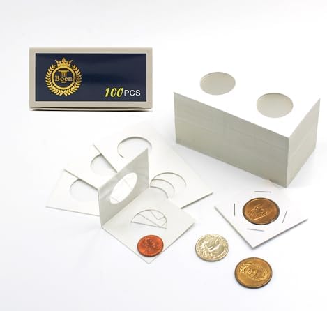 Boen 27.5mm Coin Flips 300Pcs 2x2 Cardboard Holders for Small Dollar - Image 3