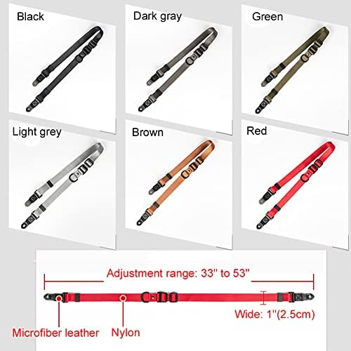 Camera Strap, Quick Adjustable Shoulder Sling Camera Neck Shoulder Strap for All DSLR Camera Black - Image 6