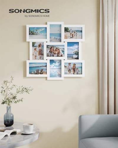 SONGMICS Collage Picture Frames for Wall Decor, 9-Pack 4 x 6, Glass Front - Image 2