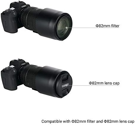 JJC Lens Hood for Canon RF 600mm f/11 & RF 135mm, Supports 82mm Filter/Cap - Image 3