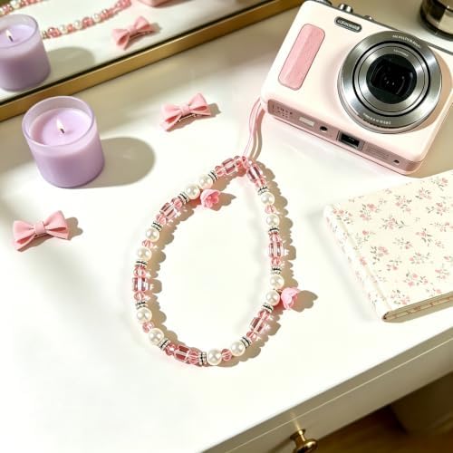 Phone Charm Beaded Camera Wrist Strap Cute Chain Lanyard Wristlet - Image 3