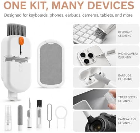 10 in 1 Phone Cleaning Kit, Portable Earbud Cleaning Kit Phone Charging Port Cleaner Tool Set for Laptop Notebook Computer Headphone Cleaner iphone Cellphone Keyboard Screen Camera Speaker Lens - Image 2