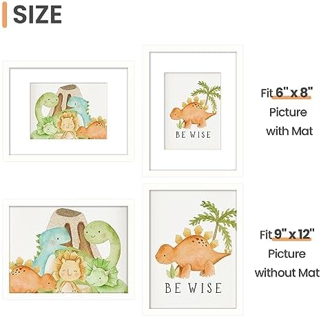 upsimples 9x12 Picture Frame, Gallery Wall Frames Set of 5, White - Image 5