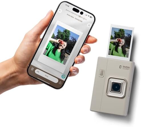 FUJIFILM instax mini LiPlay+ Hybrid Instant Camera - Sand Beige - Image 5