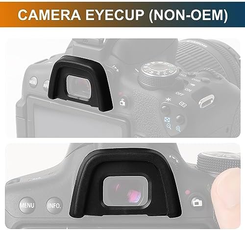 uxcell Camera Eyecup Eyepiece, 5 Pcs Cameras Rubber Eye Cup Viewfinder Protector DK-23 for Nikon D300S D300 D500 D7100 DSLR SLR, Black - Image 5