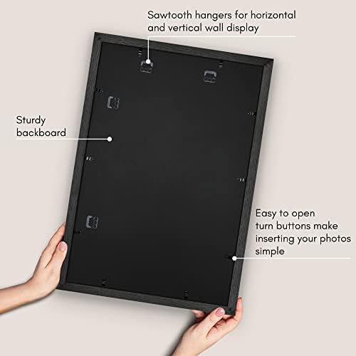 Americanflat 16x24 Poster Frame - Matted to 12x18 - Black - Image 5