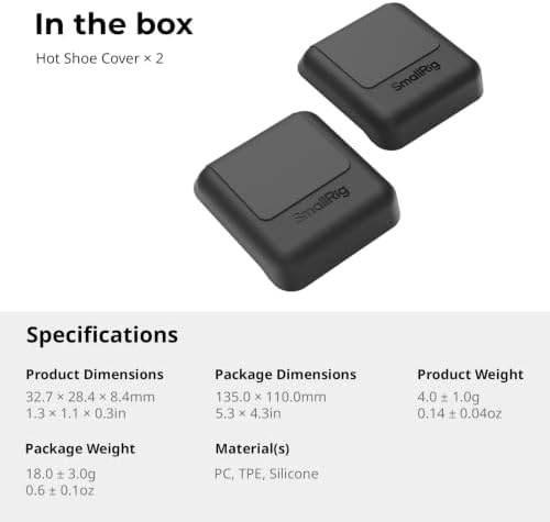 SmallRig Hot Shoe Cover, 2 Pack Full Black Protector Cap for Sony - Image 7
