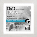 Americanflat 12x12 Picture Frame - Matted to 10x10 - White by Americanflat
