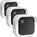 Silicone Skin Case/Cover for Blink Outdoor 4 (4th Gen) - Weatherproof Silicone Case with Brim for Full Camera Protection, Blink Outdoor 4 Smart Security Camera Accessories (White, 3 Pack) by PUUUCI