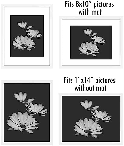 Americanflat 11x14 Picture Frame 2-Pack - Matted to 8x10 - White - Image 4