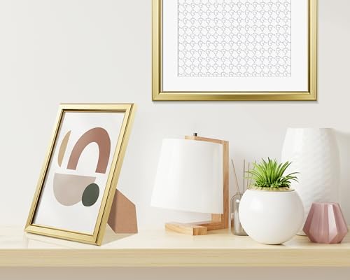 LaVie Home 5x7 Picture Frames (6 Pc, Gold) Simple Designed Photo Frame with High Definition Glass for Wall Mount & Table Top Display, Set of 6 Classic Collection - Image 6