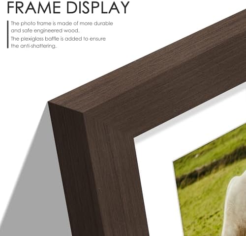 DUENPY 14x30 Collage Frame For 14 4x6 Photos Walnut - Image 5