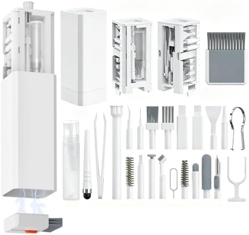 32‑in‑1 Electronics Cleaning Kit, Multi‑Function Cleaner Tool for Phone Charging Port, Keyboard, Earbuds, Camera, Game Console, All‑in‑One Digital Device Cleaning Brush Set by Unknown