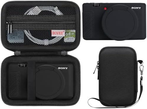 BOVKE 2-in-1 Camera Case Bundle Set for Sony ZV-1 Digital Camera, Black by BOVKE