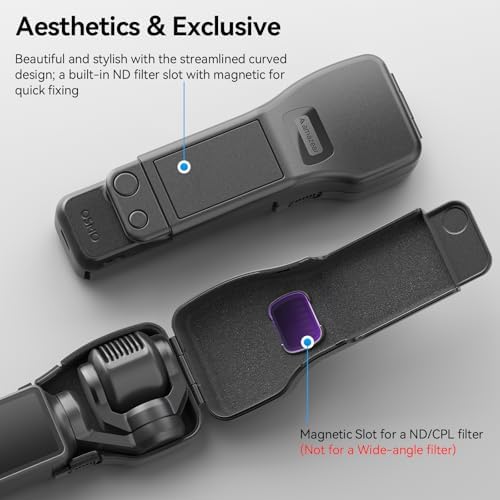 AMAZEAR Gimbal Screen Protective Cover for DJI OSMO Pocket 4/3/Xtra Muse, Pocket4 Accessories Portable Lens Cap Hard Case with Soft Lining for Carry/Protection/Storage, Quick Open/Close, Black - Image 5