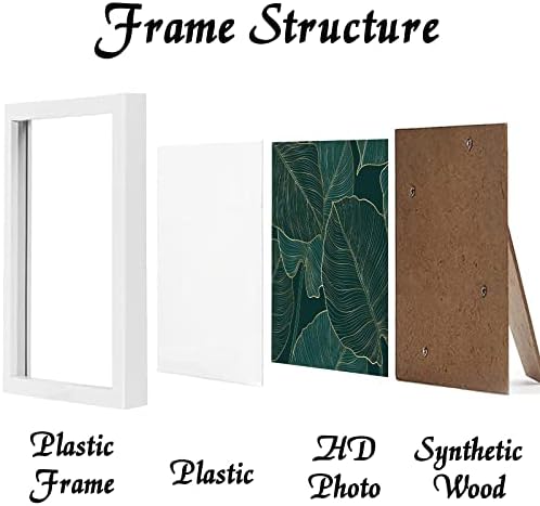 White 8x8 Picture Frame Set of 3, Lightweight Sturdy Gallery Wall Decor - Image 2