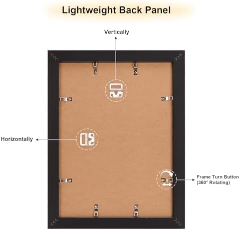 Suede 11x15 Picture Frame Display 4 Opening 5x7 Picture Frames Collage Wall Decor with Mat,Multi Photo Frame for Plexiglass,Wall Decor,1Pack,Brown - Image 5
