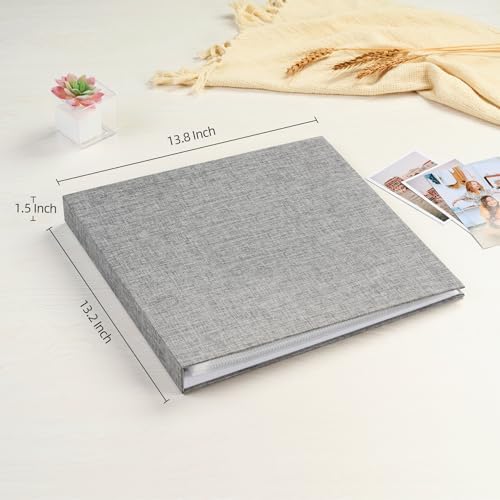 Mublalbum 12x12 Inch 3 Ring DIY Scrapbook Photo Album 80 Pages, Grey - Image 2