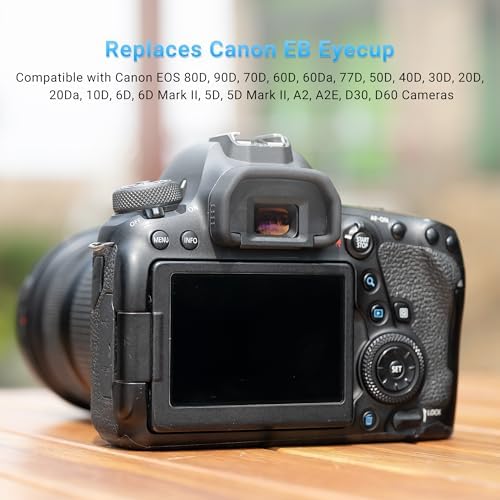 JJC 2-Pack EB Eyecup Eyepiece Eye Cup for Canon EOS 90D 80D 70D 6D Mark II - Image 5