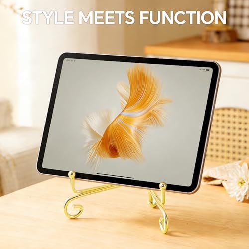Artliving Plate Stands for Display, 7 Inch Decorative Plate Holder, Metal Picture Stand for Table, Small Easels for Display Card, Photo, and PSA Slab - Ideal for Party and Wedding (Gold, 2 Pack) - Image 4
