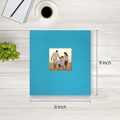 potricher Photo Album 4x6 Pictures, 200 Pockets, Linen Cover, Blue - Image 2